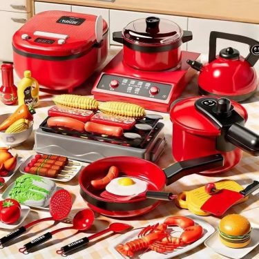 Children's Home Kitchen Utensils Baby Kitchen Toys Puzzle Set 3 to 6 Years Old Simulated Cooking Girl's Birthday Gift