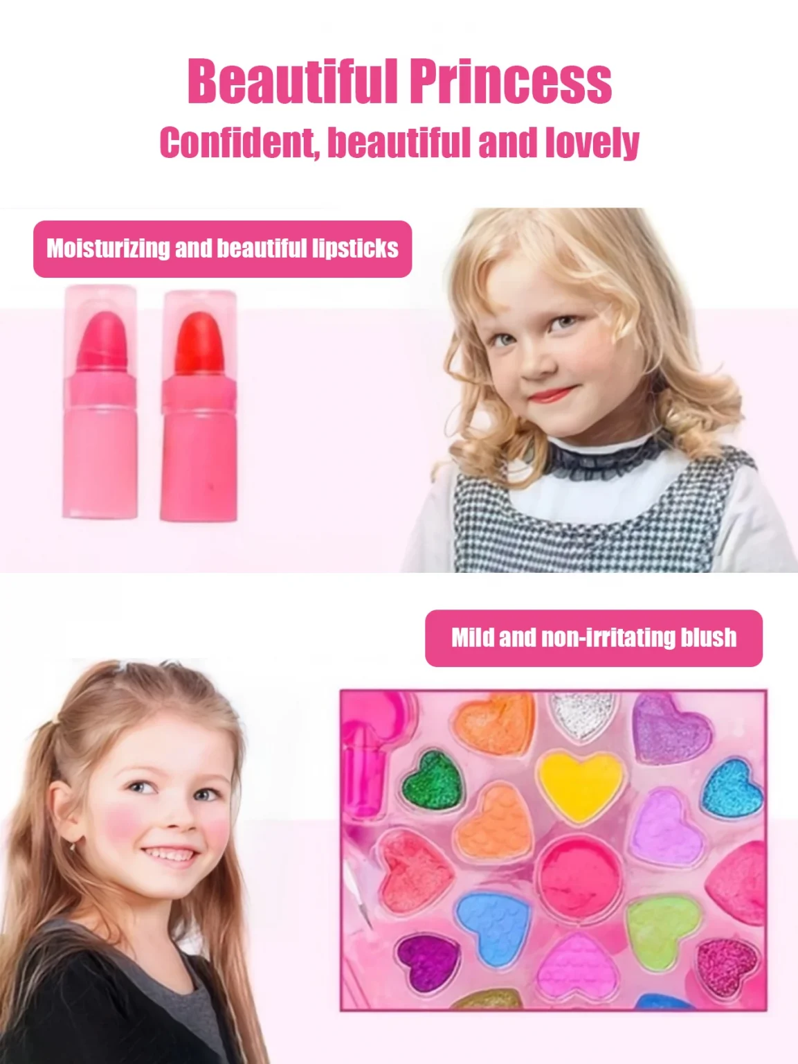Children's beauty makeup bag toy for girl ,Kids Little handbag, princess washable, pretend toy, non-toxic and safe birthday gift 4