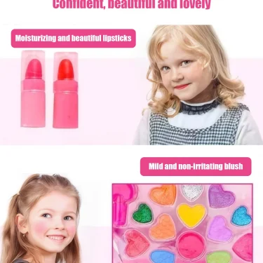 Children's beauty makeup bag toy for girl ,Kids Little handbag, princess washable, pretend toy, non-toxic and safe birthday gift 4