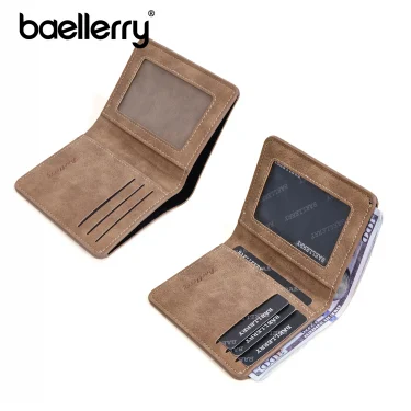 New Simple Slim Men Wallets Top Quality Card Holder Short Male Purses Photo Holder Small Money Clips Wallet For Men 5