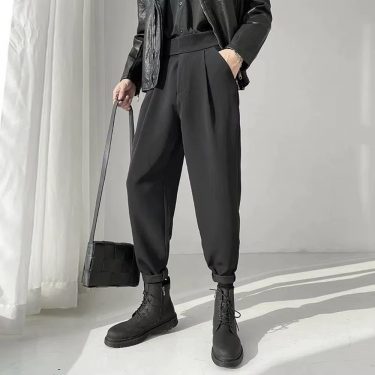 Men Pants Streetwear Joggers Casual Harem Trousers Harajuku Korean Tapered Male Blazer Pants High Streetwear Japanese