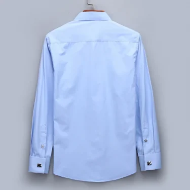 8XL Men's Wedding Shirt Men's Tuxedo dress shirt French Cufflinks Formal Men's Long Sleeve Shirt Slim Fit French Cuffs Shirt 3