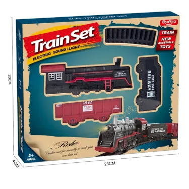 Electric Train Rail Car Simulation Retro Model Train High Speed Rail Toy Boy Set 2