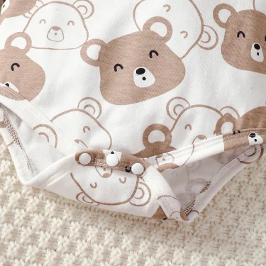 0-9 Months Baby Boy Set Little Bear Long Sleeve Bodysuit+Pants+Hat+Socks 4pcs/Set Baby Spring Autumn clothing Newborn set 4