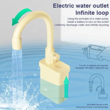 Rotatable Kitchen Faucet Replacement Toy Simulation Plastic Kitchen Sink Toys Faucet With Running Water Faucet Toy 1