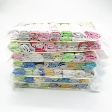 8pcs/pack Newborn Baby Face Towel Baby Wash Cloth Infant Toddler Soft Bath Square Handkerchief Baby Wipe Mouth Washcloth 2