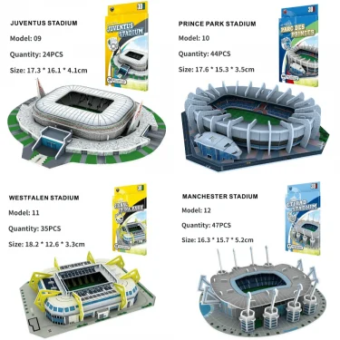 3D paper stadium puzzle model for passionate football fans to fight with your home team 4