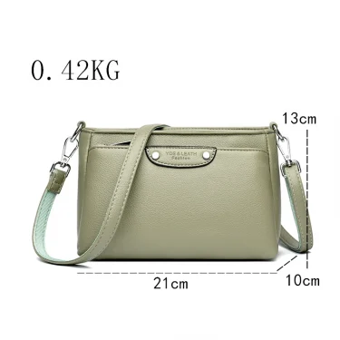 High Quality Leather Handbag Women Shoulder Messenger Bag Brand Designer Female Tote bag Ladies Crossbody Purse Luxury Sac 5