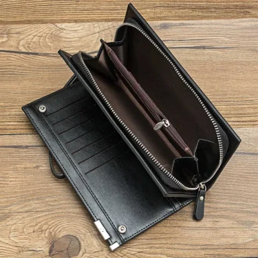 Baellerry Men Wallets Business Long Zipper Large Capacity Quality Male Purse With Card Holder Multi-function Wallet For Men 5