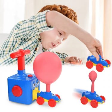 Air Balloon Press Car Toy Air Pressure Powered Car Balloon Car Set Edition Inflatable Educational Toys For Children