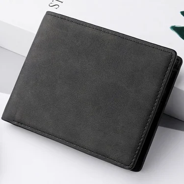 Multi-card Slot Men Wallet Fashion Folding Large-capacity Coin Purse PU Leather Short Purse 2