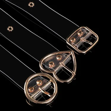 Fashion Transparent Women Belt Clear Round Square Heart Pin Buckle Wide Waist Bands Ladies Waistband Invisible Punk Waist Belt 4