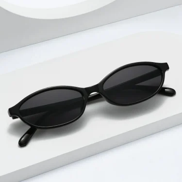 Retro Oval Frame Sunglasses Fashion Personalized Trendy Small Frame Sunglasses Punk Cat Eyes Sunshade Sun Protection Glasses 4