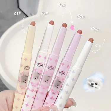 Lovely Sweet Doggie Double-ended Lip Liner Velvet Matte Pearlescent Lipstick For Outline Full Lips Cappuvini Nude Lip Pencil 6