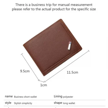 Men Inserts Foldable Wallets Picture Coin Slim Purses Business Money Credit ID Cards Holders Vintage Protection Capacity Bags 6
