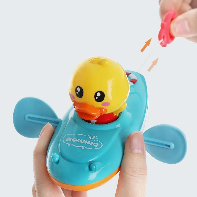 1 Pc Baby Bath Toys Little Yellow Duck Kayak Toy Swimming Pool Bathroom Toy Игрушки Для Детей Іграшки Для Вани Patito De Hule 3