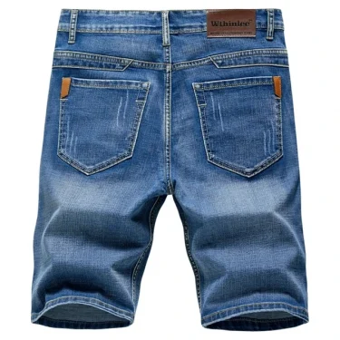 2024 Summer New Men's Denim Shorts Classic Black Blue Thin Section Fashion Slim Business Casual Jeans Shorts Male Brand 4
