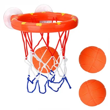 Baby Bath Toy Mini Shooting Basket Frame Toys Bathtub Shooting Basketball Play Water Game Toy Set with 3 Balls for Kids Children 4