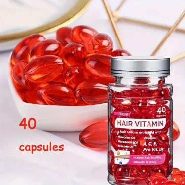 Moroccan Agam Vitamin Oil Hair Care Essence Damaged Nutrition Repair Hair Splitting Improvement Treatment Products 40 Capsules 6