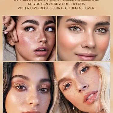 Natural Lifelike Freckle Makeup Pen, Waterproof Long Lasting Quick Dry - Light Brown, Natural Coffee, Chestnut, Dark Brown 2