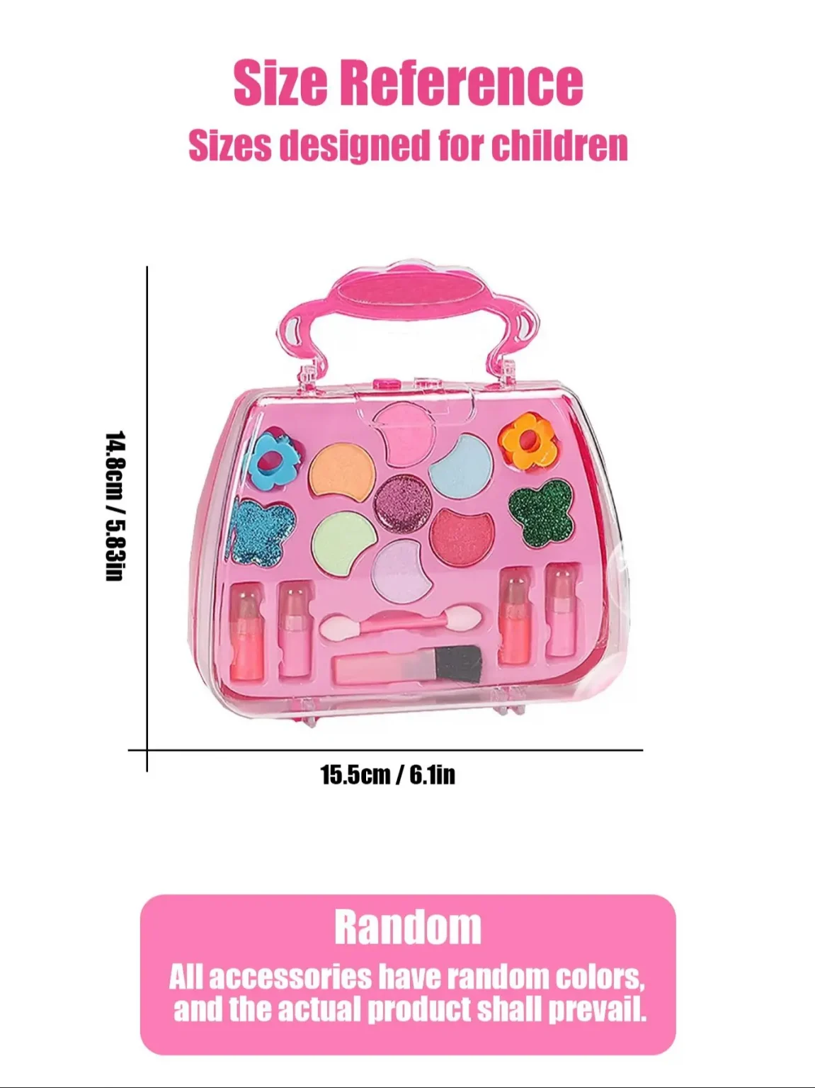 Children's beauty makeup bag toy for girl ,Kids Little handbag, princess washable, pretend toy, non-toxic and safe birthday gift 5