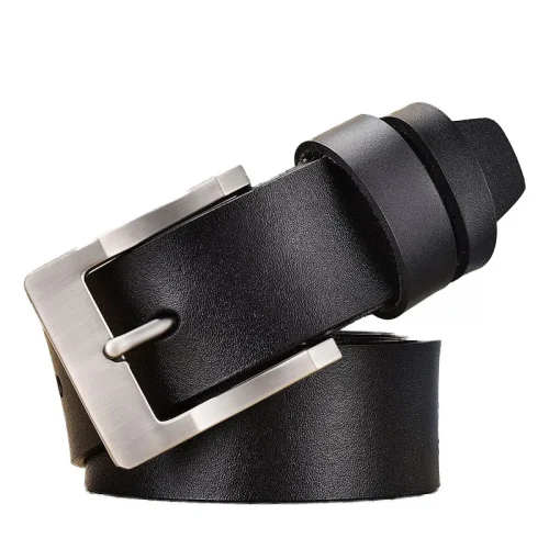 Hot selling synthetic leather men's waist belts Multiple pin buckle business fashion pants belts for man gift 3.8cm*120cm 1