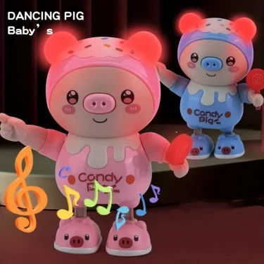 Electric piggy with music light move sing dance twist Pets Pig baby toys Walking Cute Smart early educational Doll for children 4