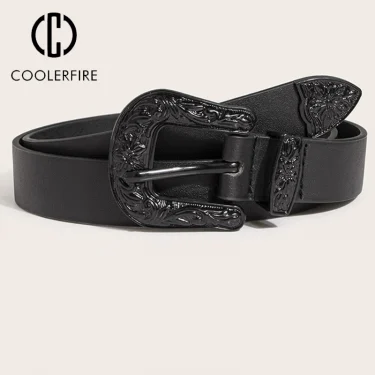 Women Belt Designer Belt Fashion Punk Cowboy Women's Trousers Belt for Jeans Belts for Lady Black Belts Waist Belts Strap ZX023 1