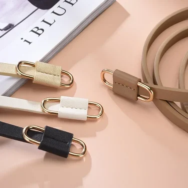 New Thin Beautiful PU Belts Women's Fashionable Belts Woman Dress Coat Apparel Accessories 4