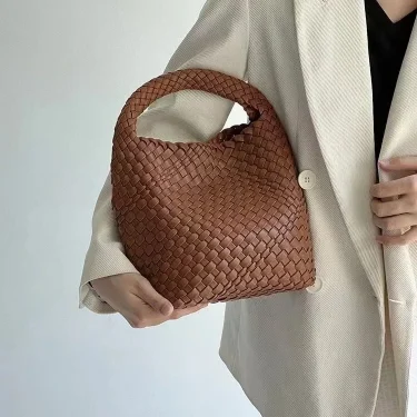 Designer luxury bag Woven tote Women's clutch bag PU women's braided bag summer bag woman festa Beach small bag low price 3