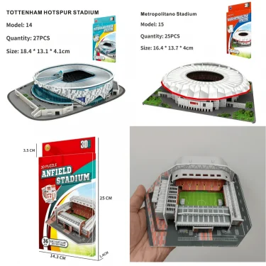 3D paper stadium puzzle model for passionate football fans to fight with your home team 5