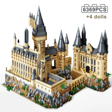 Micro Bricks City Creative Medieval Magic Castle Series School Architecture Palace Model Building Blocks Gifts Kid Assembly Toys 2