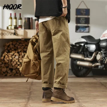 Men Cargo Pants Spring New In Straight Tube Outdoor Work Workwear Hombre Baggy Casual Pant Y2k Male Trousers For Men 5