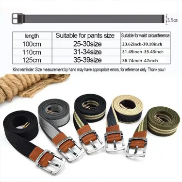 Men's Fabric Belt Canvas Webbing Man Belt for Drilled Military Designer Men Trousers Belt for Jeans Belts Male Waist Belts BF08 6