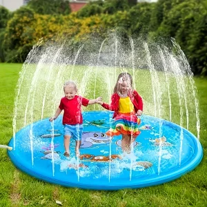 Children Play Spray Mat 100cm Beach Inflatable Water Sprinkler Pad Outdoor Game Toy Lawn Swimming Pool Mat Kids Toys 1