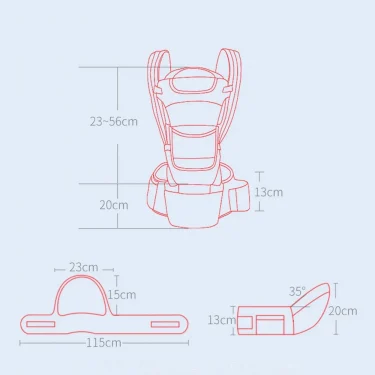 Newborn Ergonomic Baby Carrier Backpack Infant Baby Hipseat Carrier Front Facing Ergonomic Kangaroo Baby Wrap Sling Travel 6