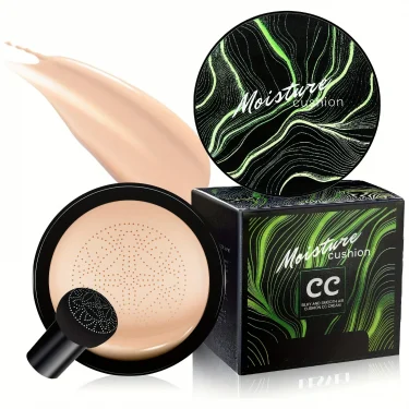 CC Cream Foundation Moisturizing Concealer Waterproof Oil, Mushroom Head Air Cushion, Long-Lasting Nude Makeup 1