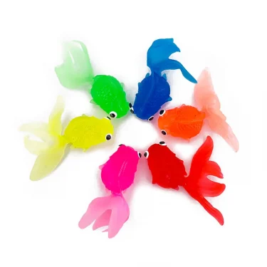 7pcs/set Kids Soft Rubber Gold Fish Baby Bath Toys for Children Simulation Mini Goldfish Water Toddler Fun Swimming Beach Gifts 3