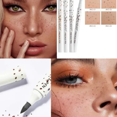 Natural Lifelike Freckle Makeup Pen, Waterproof Long Lasting Quick Dry - Light Brown, Natural Coffee, Chestnut, Dark Brown 6