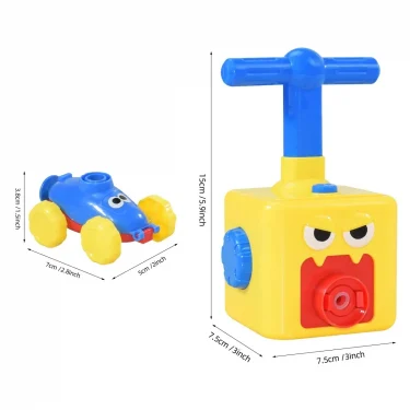 Air Balloon Press Car Toy Air Pressure Powered Car Balloon Car Set Edition Inflatable Educational Toys For Children 3