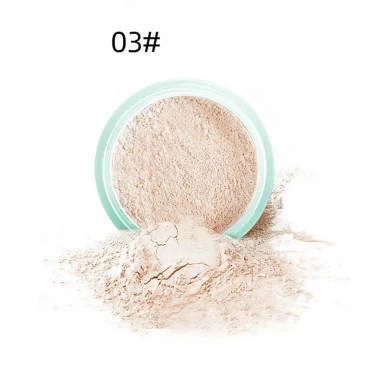 3 color facial loose powder, waterproof oil control honey powder, long-lasting makeup powder with powder puff 2