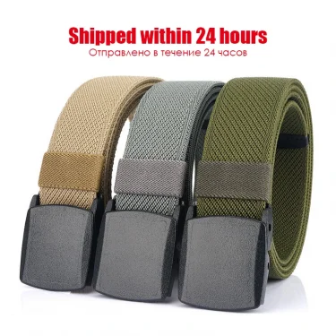 VATLTY Metal Free Men's Elastic Belt Strong Engineering Plastic Quick Release Nylon Buckle Unisex Stretch Belt Outdoor Girdles 2