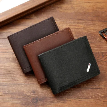 Men Inserts Foldable Wallets Picture Coin Slim Purses Business Money Credit ID Cards Holders Vintage Protection Capacity Bags 2