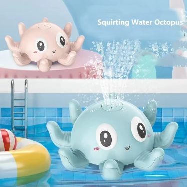 Baby Bath Toys Electric Octopus Automatic Sprinkler Bathtub Toy ​Swim Pool Bathing Toys with Music LED Light For Kids Gift