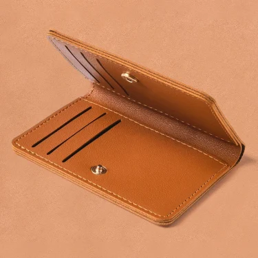 High Brand Card Bag Two Fold Buckle Small Wallet Portable Bank Card Driver'S License Two In One Ultra Light Thin Card Bag Wallet 5