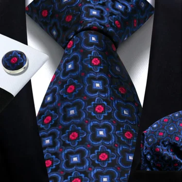 Mens Tie Paisley Jacquard Woven 8cm Formal Business Wedding Necktie Pocket Square Set Suit Cravat High Quality Handmade Gravata 4
