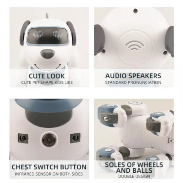 Intelligent Remote Control Robot Dog Electronic Stunt Voice Command Programmable Touch-sense Music Song Children's Toys for Boys 5