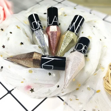 New Professional Shiny Eye Liners Cosmetics for Women Pigment Silver Rose Gold Color Liquid Glitter Eyeliner Cheap Makeup 2