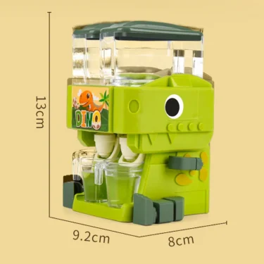 Children Dinosaur Dual Water Dispenser Toy with Cute Pink Blue Cold/Warm Water Juice Drinking Fountain Simulation Kitchen Toys 6