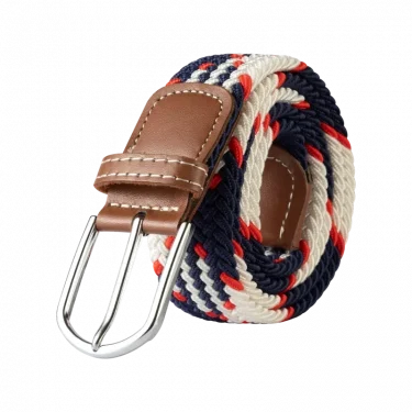 107/120/130cm UNISEX Casual Knitted Pin Buckle Women Belt Woven Canvas Elastic Expandable Braided Stretch Jeans Belts for Men 3